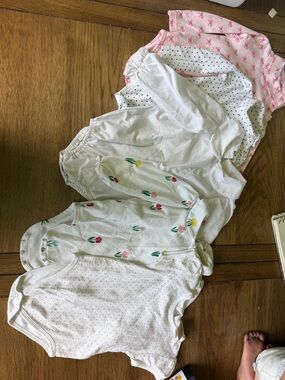 The Beaufort Bonnet Company Pink and White Long Sleeve Tees - Floral & Polka Dot